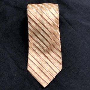 Ike Behar silk gold necktie